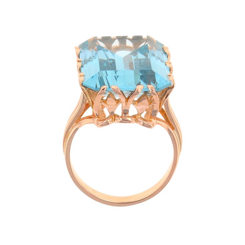 Bague or jaune Topaze Vintage 