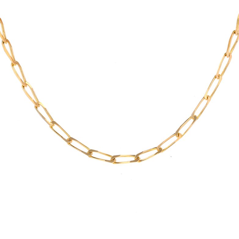 Chaine maille cheval or jaune