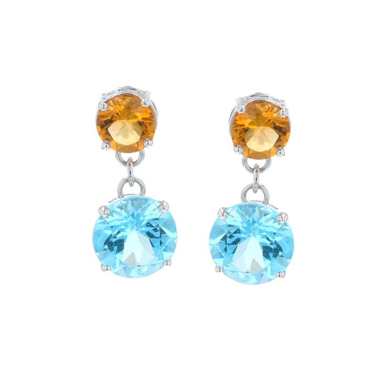 Topaz and citrine earrings...
