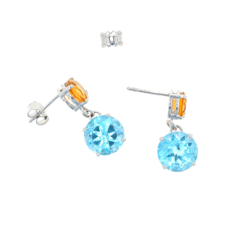 Topaz and citrine earrings...