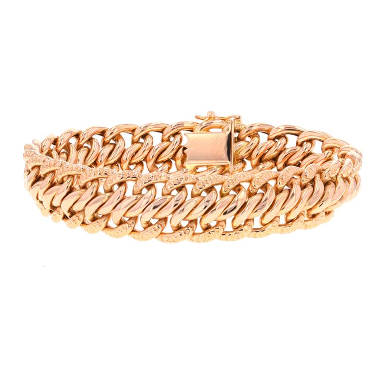 Bracelet américaine or jaune Vintage
