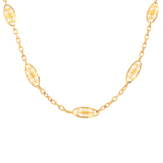 Yellow gold filigree mesh...