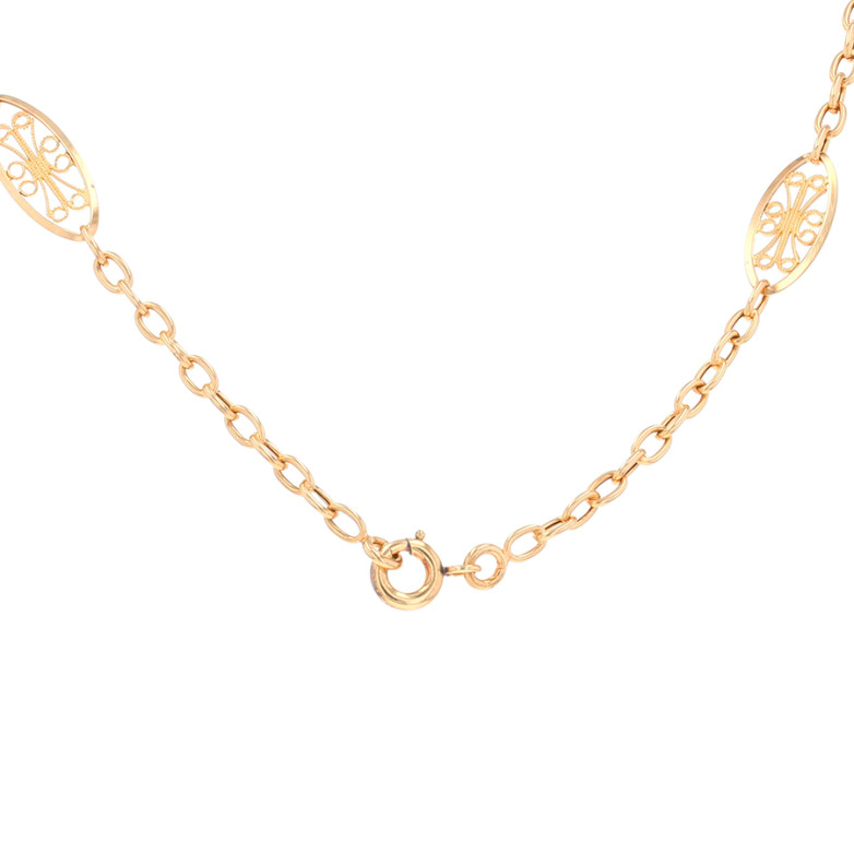 Yellow gold filigree mesh...