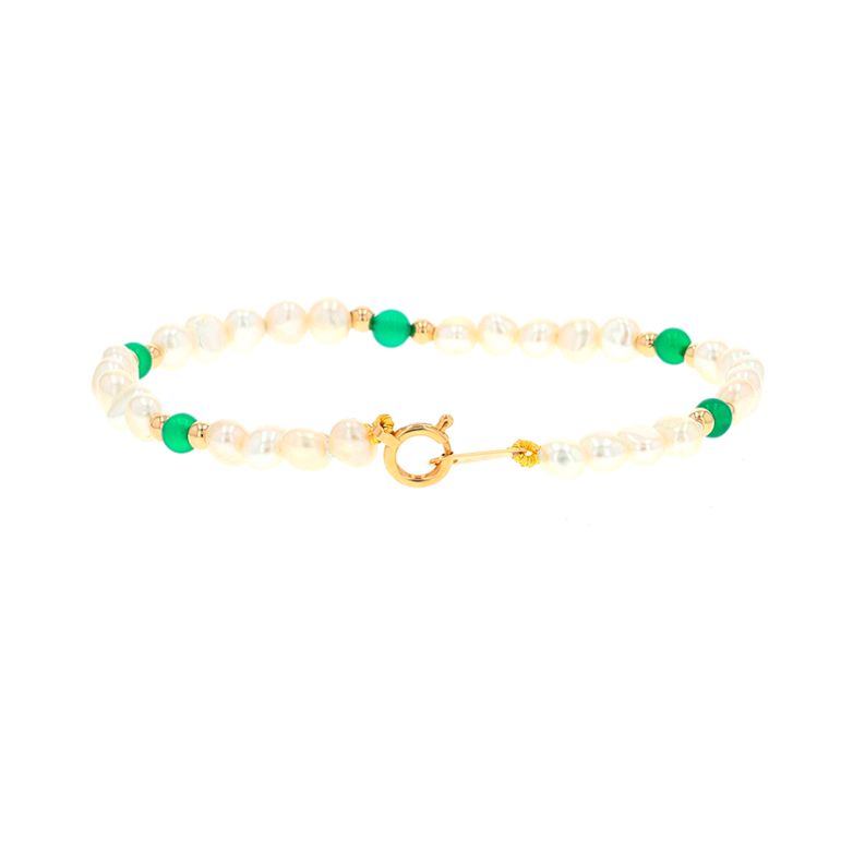 Bracelet or jaune Perle 