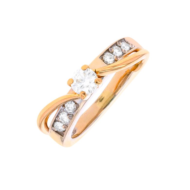 Bague or bicolore diamant (s)