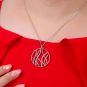 Pendentif or gris diamant (s) 