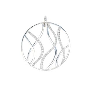 Pendentif or gris diamant (s)
