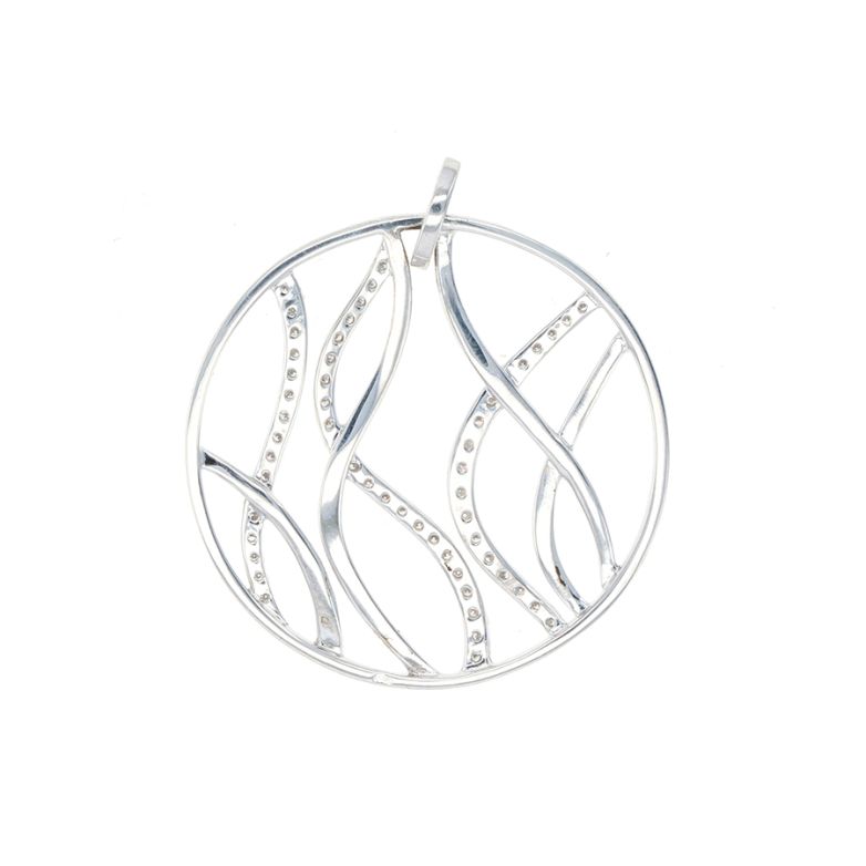 Pendentif or gris diamant (s) 
