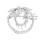 Broche or gris diamant (s) Vintage