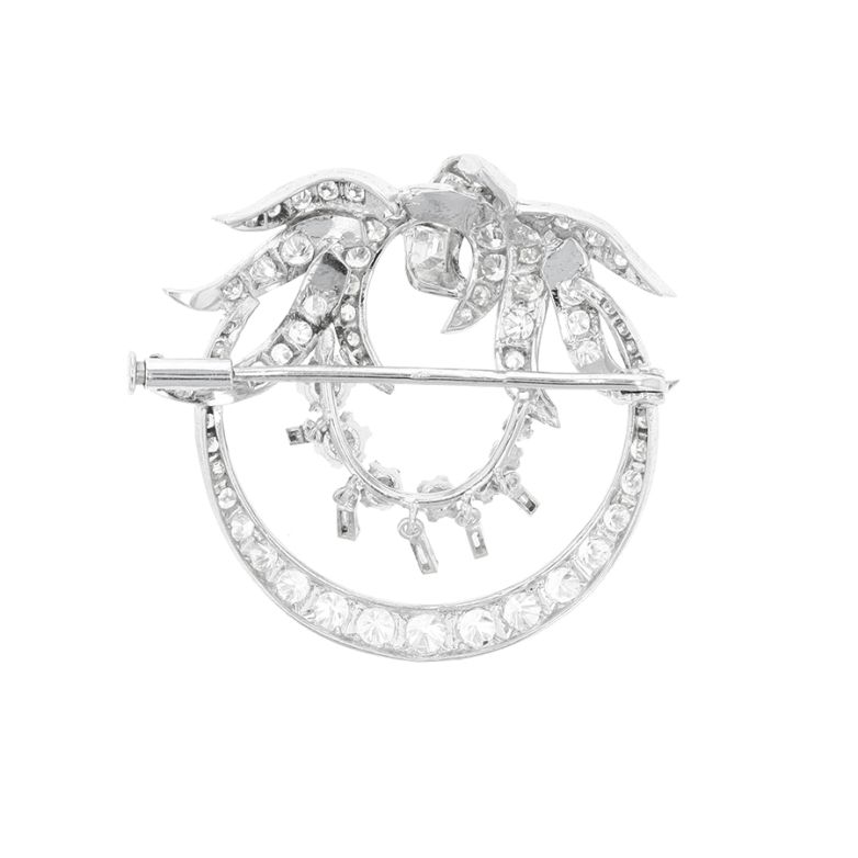 Broche or gris diamant (s) Vintage 