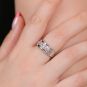 Bague or gris diamant(s) t. ancienne 