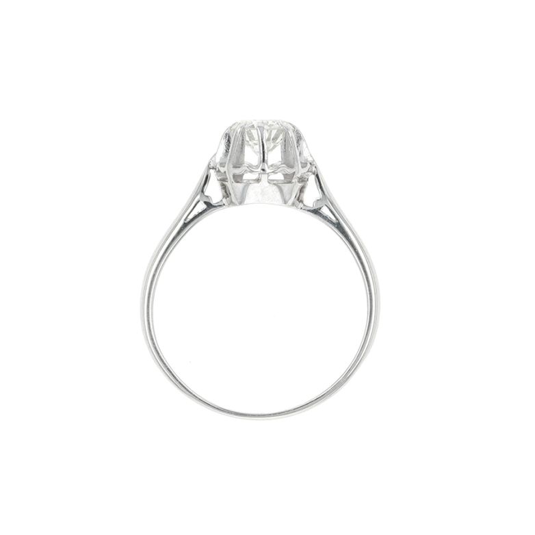 Solitaireor gris diamant(s) t. ancienne Vintage 
