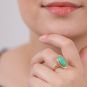 Bague or jaune Pierres fines Vintage turquoise