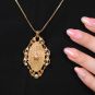 Pendentif or jaune diamant et perle 