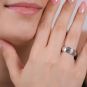 Alliance or gris diamant (s) 