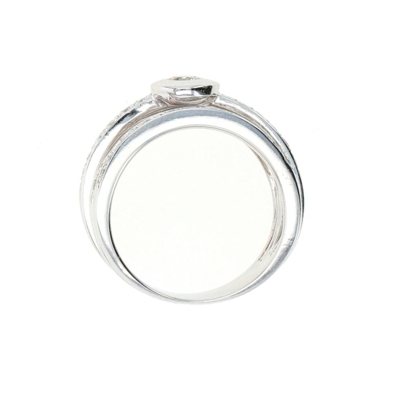 Bague or gris diamant (s) 