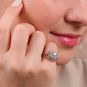 Bague or gris diamant (s) Vintage 