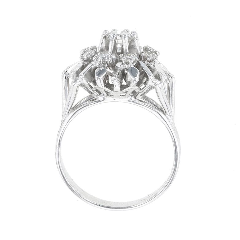 Bague or gris diamant (s) Vintage 