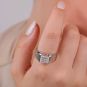 Bague or gris diamant (s) 