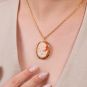 Broche or jaune Camée Vintage 