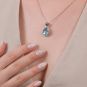 Pendentif or gris diamant,P.fine 