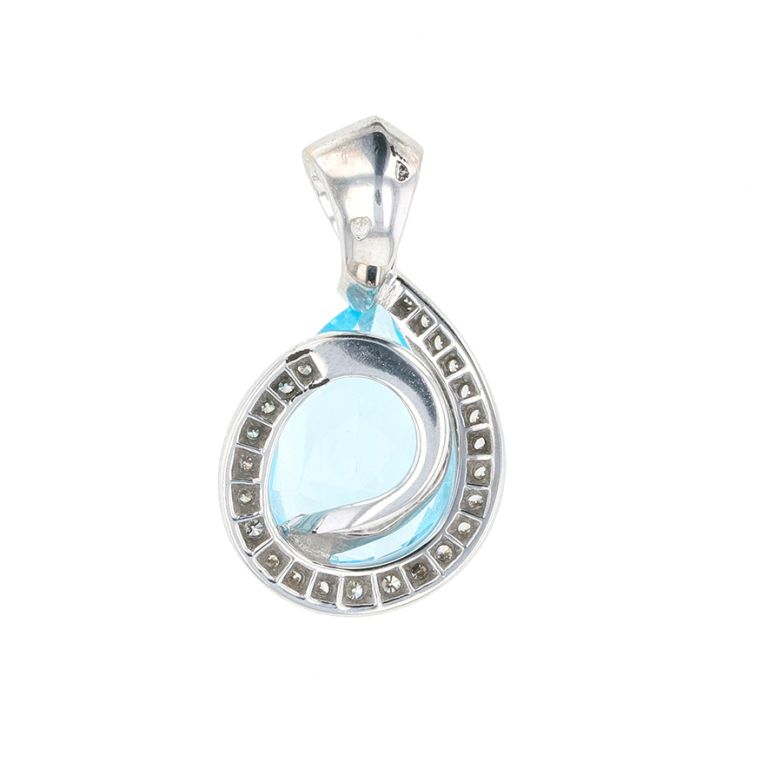 Pendentif or gris diamant,P.fine 