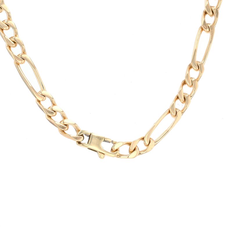 Chaine maille alternée or jaune 