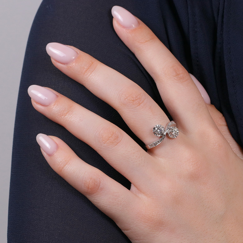 Ring Toi & Moi diamonds...