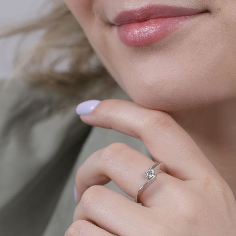 Solitaireor gris diamant (s) 