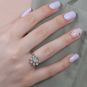 Bague or gris diamant (s) 