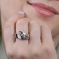 Bague or gris diamant (s) 