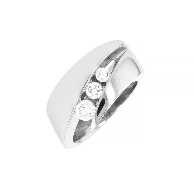Bague or gris diamant (s)