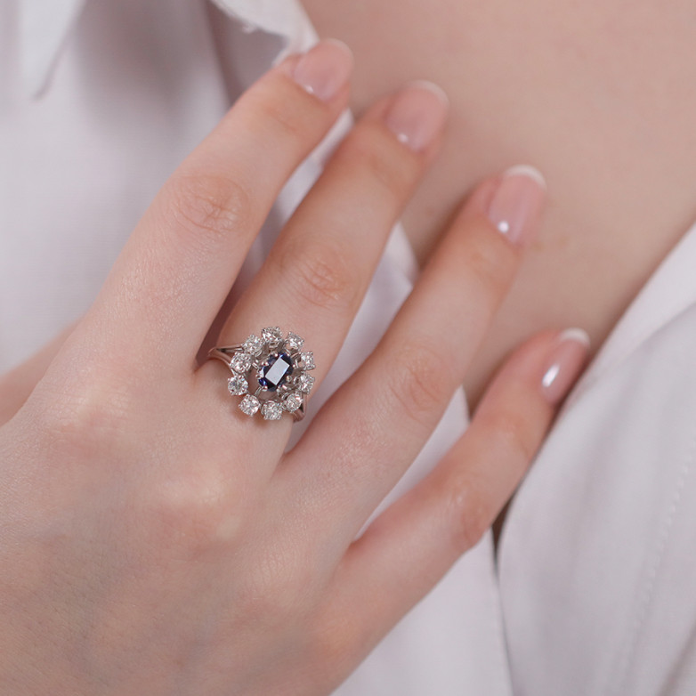 Ring sapphires 0.91 carat...
