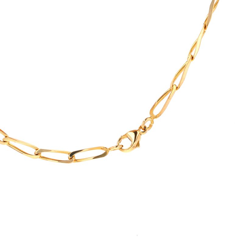 Chaine maille cheval or jaune 