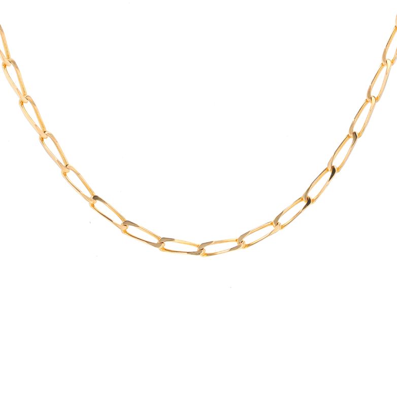 Chaine maille cheval or jaune