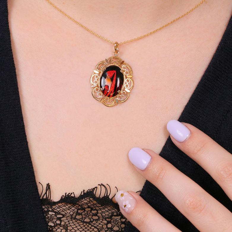 Pendentif or jaune 