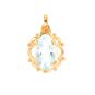Pendentif or jaune aigue-marine
