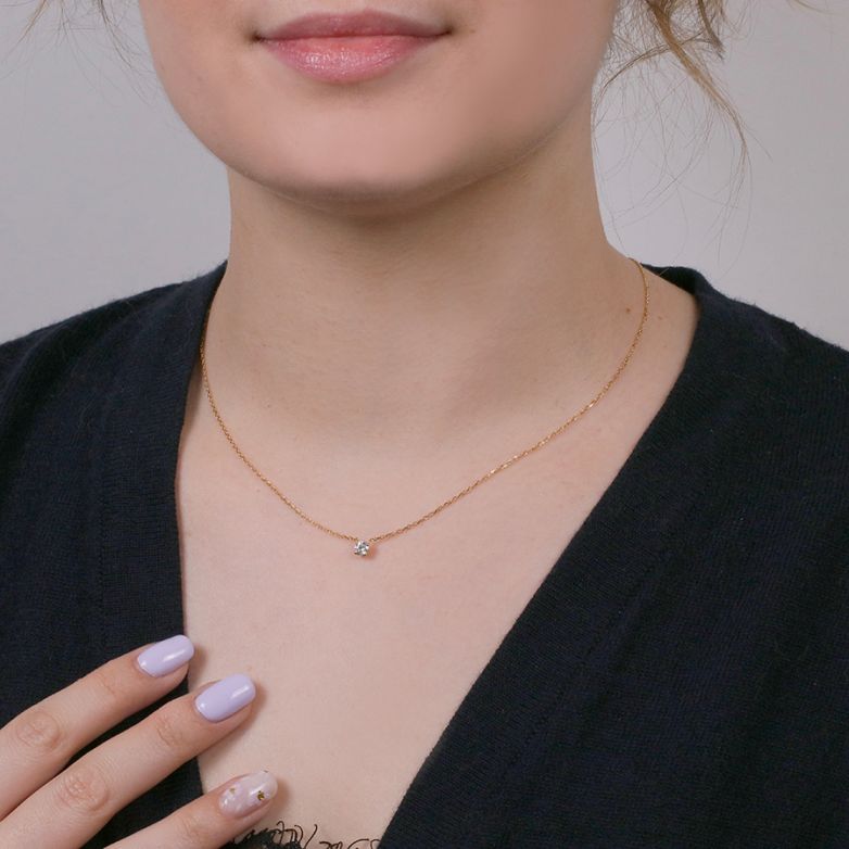 Collier or jaune diamant (s) 