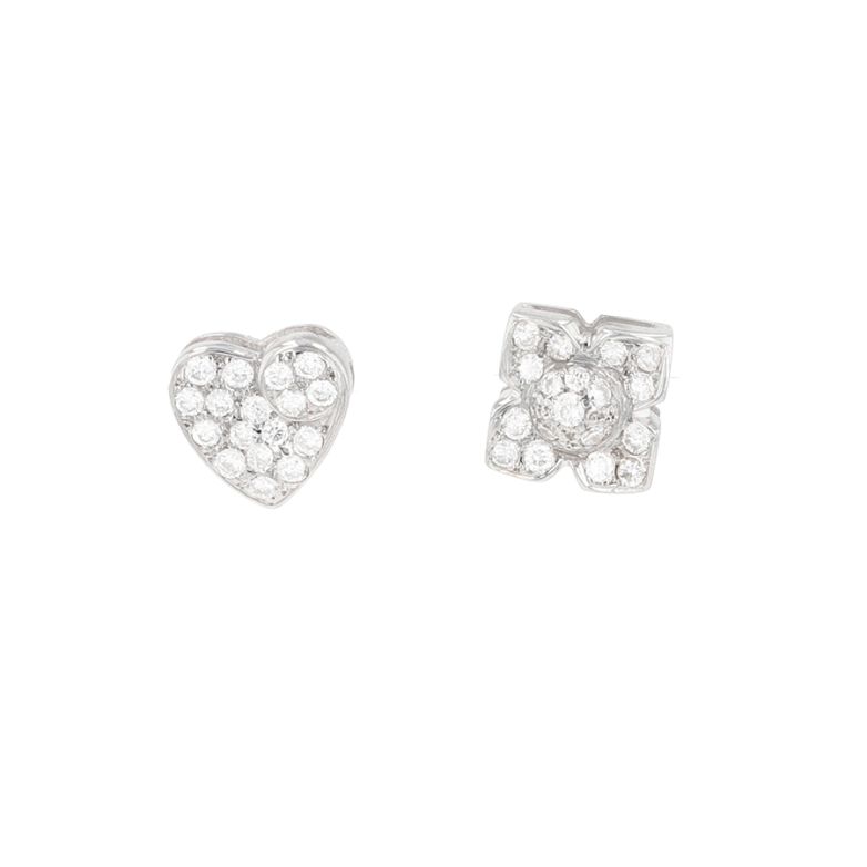 Boucles d'oreilles or gris diamant (s)