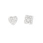 Boucles d'oreilles or gris diamant (s)