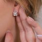 Boucles d'oreilles or gris diamant (s) 
