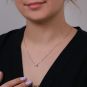 Collier or gris diamant (s) 
