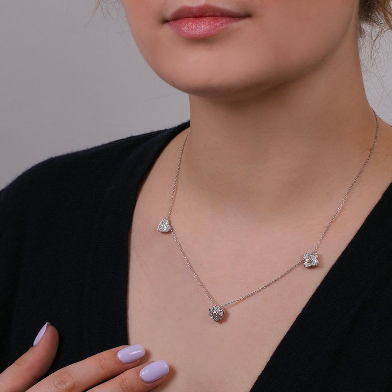 collier or gris diamant (s) 