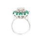 Bague or gris émeraude et diamant(s) 