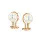 Boucles d'oreilles or jaune Perle