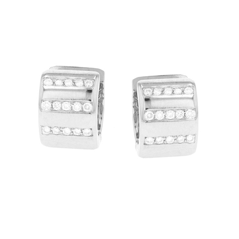 Boucles d'oreilles or gris diamant (s)