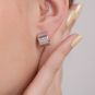 Boucles d'oreilles or gris diamant (s) 
