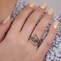 Bague or gris diamant (s) 