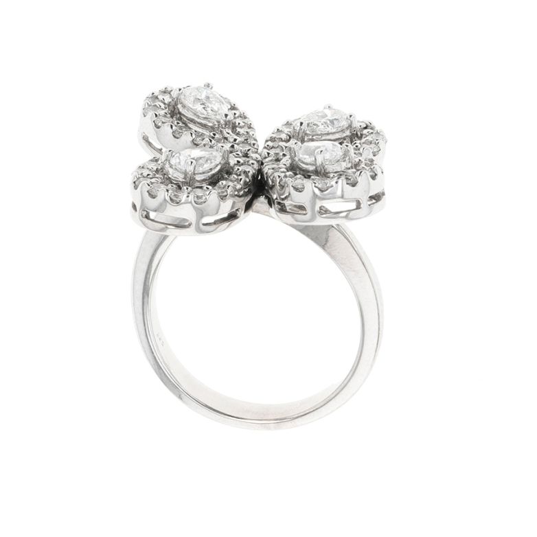 Bague or gris diamant (s) 