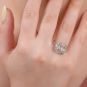 Bague or gris diamant(s) t. ancienne 